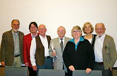<b>Unser Vorstand 2012</b><br />Von links nach rechts:<br /> Hannes Sell, Klaus Lepkojus, R&uuml;diger Baumgardt, Arnulf&nbsp;Baumann, Ilse Fischer, Christa Haude, Dieter Dilling
