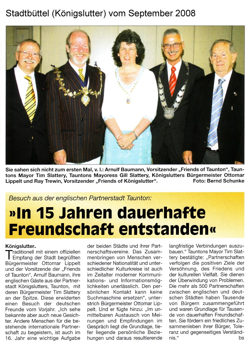 1. Artikel Stadtbüttel September 2008