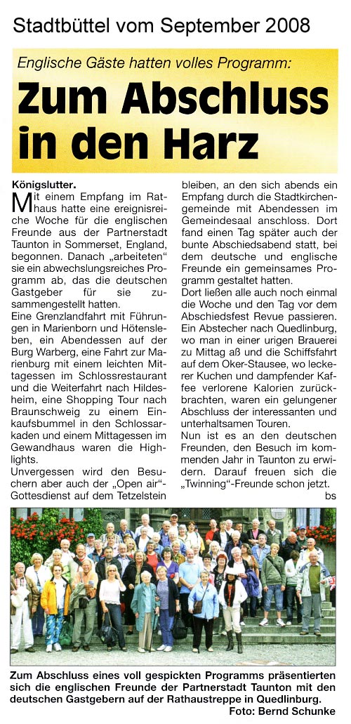 2. Artikel Stadtbüttel September 2008